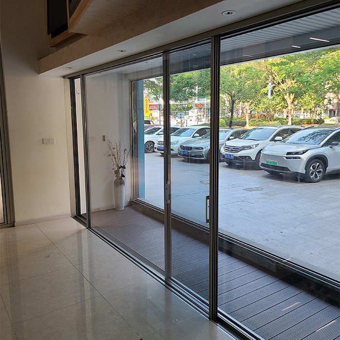 bronze aluminium doors foshan