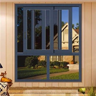 Grijze aluminium ramen